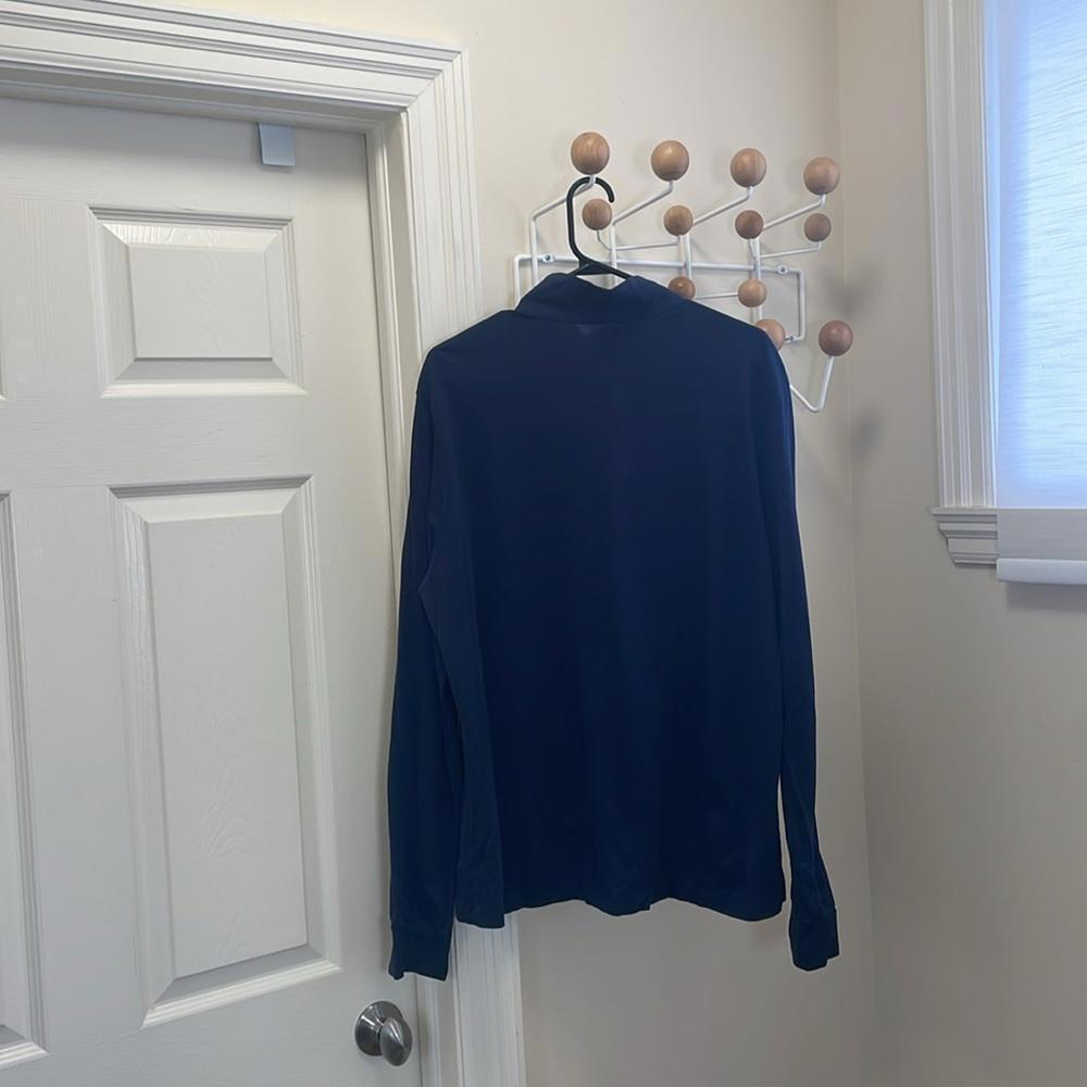 Ralph Lauren - Quarter Zip Up Pullover Sweat Shirt - Navy - L - Picture 6 of 10